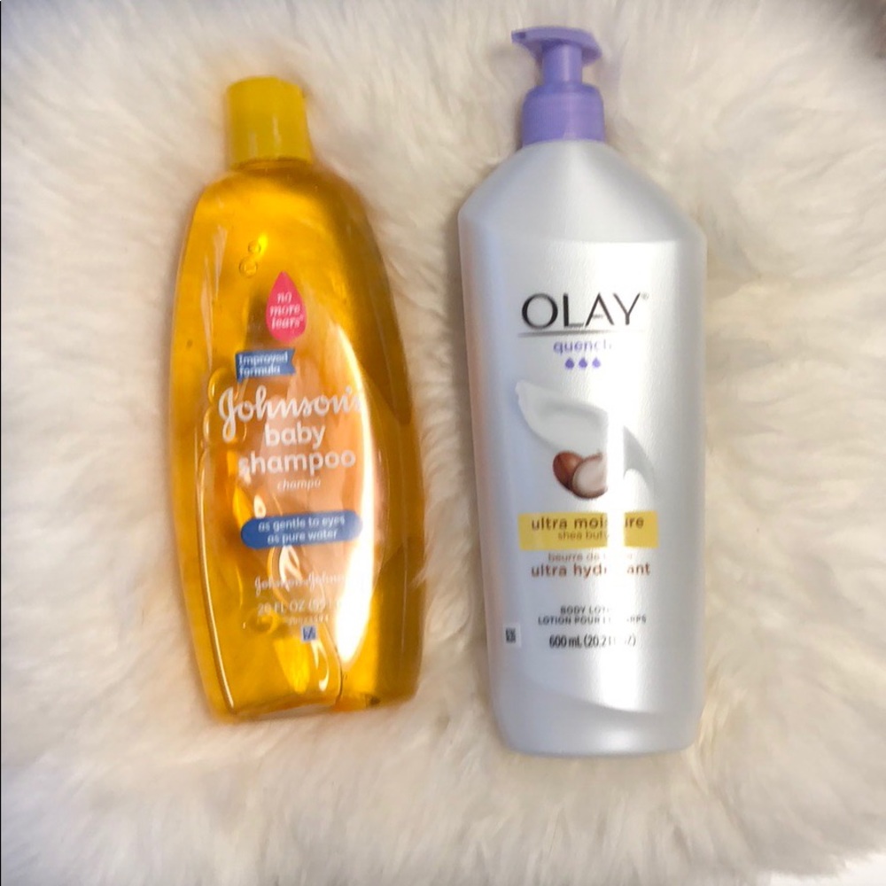 Olay quench body lotion & Johnson’s baby shampoo